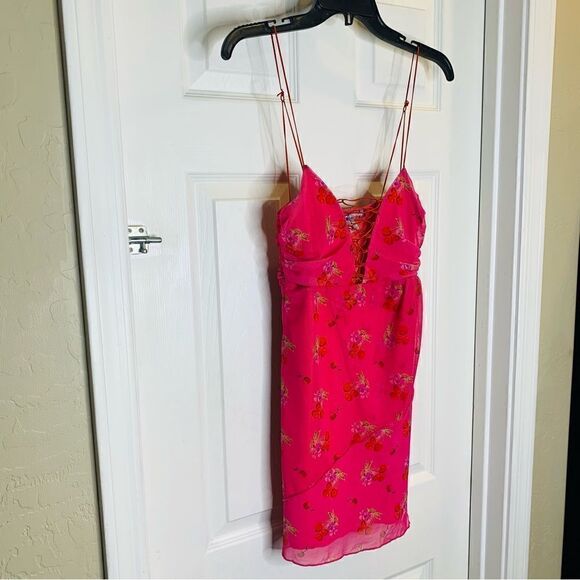 UO Bright Side Lace-Up Mini Dress Size Small - Picture 7 of 16